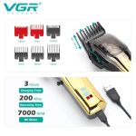 ماشین اصلاح موی سر و صورت شارژی وی جی ار مدل V-654 - Image 2