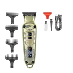 ماشین اصلاح موی صورت شارژی وی جی ار مدل 901 PRO PLUS با تیغه تیتانیوم، قابلیت صفر زنی، شارژ سریع و 4 شانه تنظیم ارتفاع - Image 2