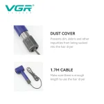 سشوار حرفه ای 1600 وات وی جی ار مدل v-445 - Image 2